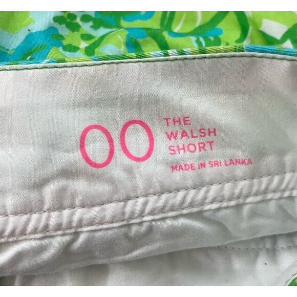 Lilly Pulitzer Green Tropical Print The Walsh Women's Shorts Size 00 - Picture 4 of 7